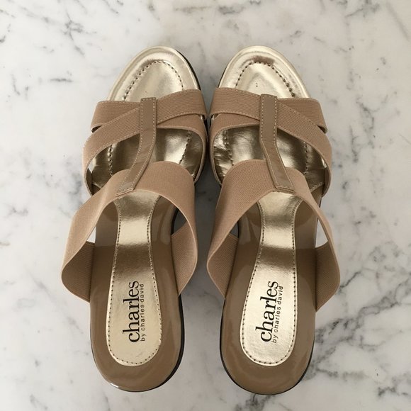 Charles David "Treasury" Wedge Sandal MINT 6.5M - Picture 5 of 8